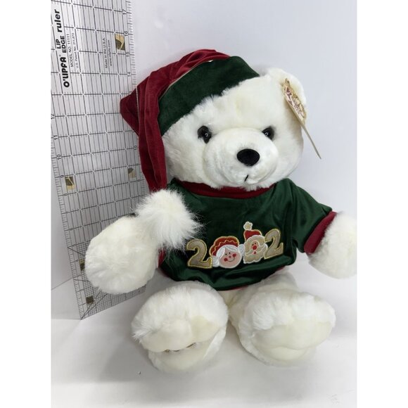 Dan Dee 20” Teddy Bear 2002 Holiday Christmas White Plush Stuffed Animal Tags - Picture 13 of 13